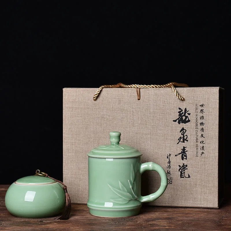 苏州陶瓷茶杯会议杯水杯高档礼盒套装